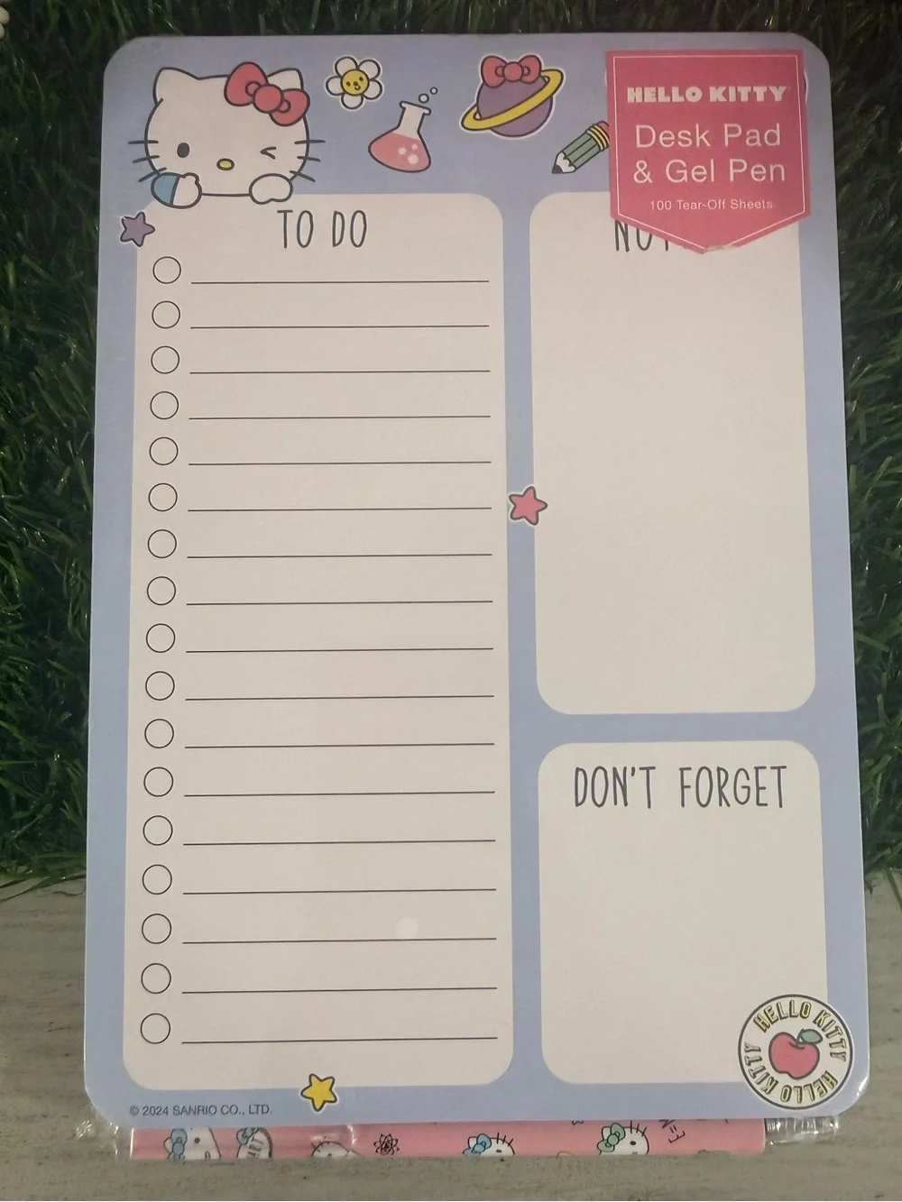 Sanrio Hello Kitty Science Rules To-Do Desk Pad with Gel Pen